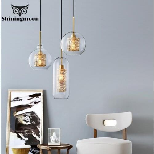 Nordic LED Pendant Lights Modern Glass Pendant Lamp Loft Kitchen Hanging Lamp Living Room Indoor Lighting Lustre Light Fixtures