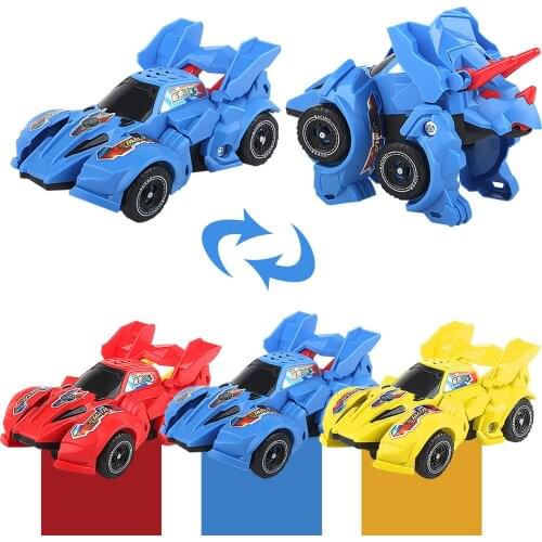 Transforming Dinosaur Toys Dinosaur Transformer Car Toy Pull Back Dino Race Car Birthday Holiday Toy Gifts for Boys and Girls