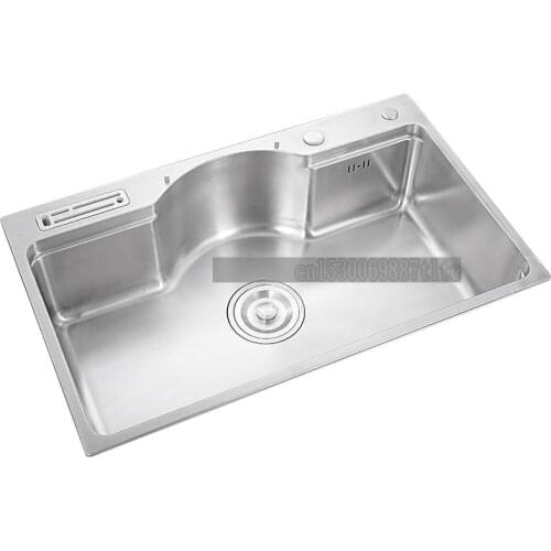 304 Stainless Steel Sink Single Tank Oversized Kitchen Sink Thickened Under Counter Basin Sink Single Basin With Knife Holder