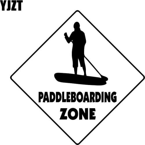YJZT 15.6CM*15.6CM Paddleboarding Crossing Decal Zone Vinyl Car Sticker Trunk Bumper Decoration Decal Accessories C31-0505