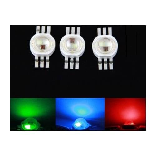10PCS 3W Red Green Blue RGB High Power LED Bead SMD 6Pin new