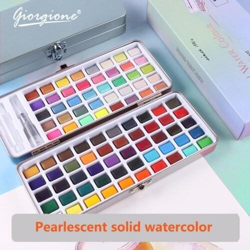 100 Colors Solid Watercolor Paint Set Portable Metal Box Watercolor Pigment for Painting Drawing Art Supplies