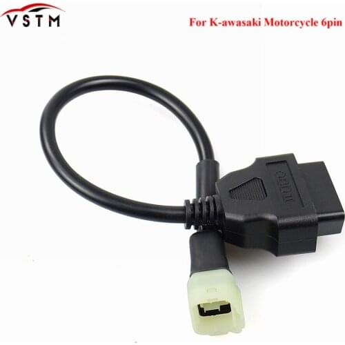 2021 New Arrival t for Motorcycle Motobike OBD2 Connector For Ka-wasaki 6pin Moto OBD OBD2 Extension cable