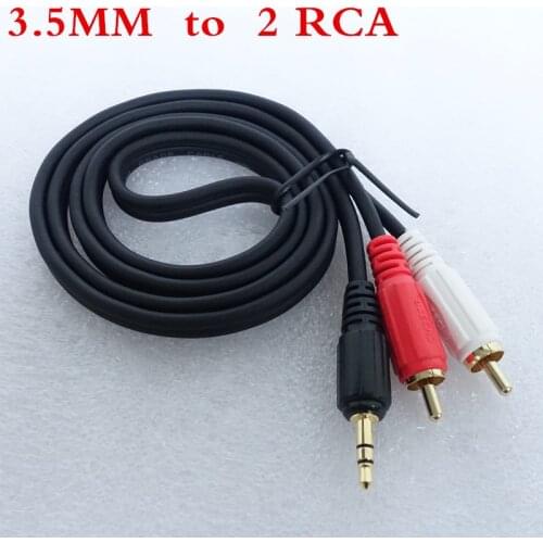 3.5mm RCA Jack Cable 2 RCA Male to 3.5 mm Male Audio Cable 1M Aux Cable for Edifer Home Theater DVD Headphone amplifier decoder