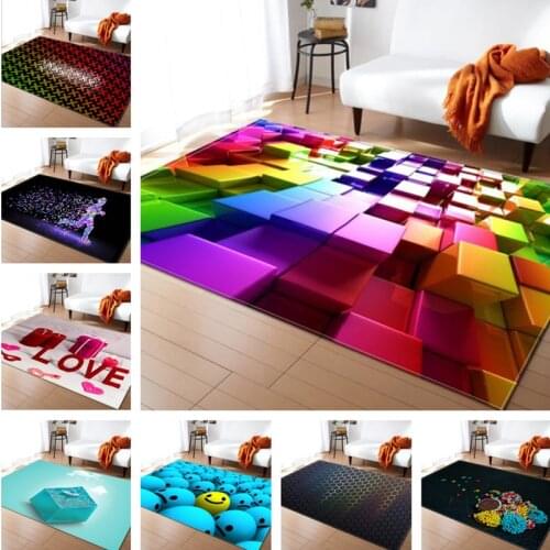 3D Colorful Soft Simple Style Carpets For Living Room Bedroom Soft Area Rug Home Floor Bedroom Carpet Decorate Living Room Kid