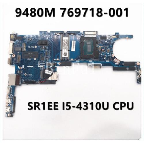 For HP 9480M Laptop motherboard With SR1EE I5-4310U CPU 769718-001 769718-501 769718-601 100% full Working well