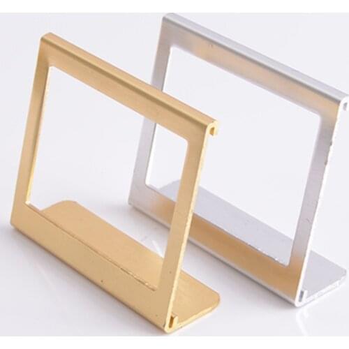 Small Size L Shape Aluminum Table Sign Price Tag Label Display Stand Price Paper Card Holder For Supermarket ,gift store