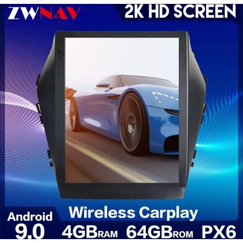 ZWNAV Android 9 For Hyundai IX45 Santa fe 2015-2017 Tesla type Multimedia Stereo Car DVD Player Navigation GPS Radio