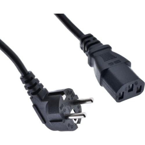 EU Europe Plug Germany France To IEC C13 Power Cable Round For PC Computer Monitor PDU UPS Cable