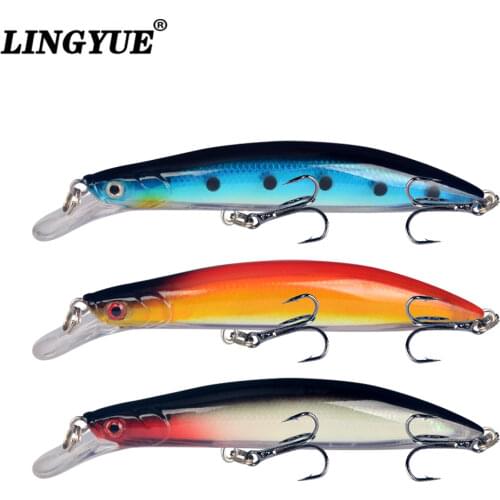 LINGYUE New Arrival Slow Sinking Minnow Fishing Lure 11cm 13g Crankbait Hard Bait Tight Wobbler Iscas Artificiais Leurre