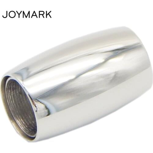 2mm-6mm Hole 5 Sizes Smooth Barrel Stainless Steel Magnetic Jewelry Clasps For Leather Bracelets Necklaces Making BXGC-068