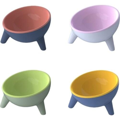 1 Pc Raised Tilted Elevated Bowl Pet Cats Dogs Food Water Dish Backflow Prevention Feeding Dispenser Container Tool