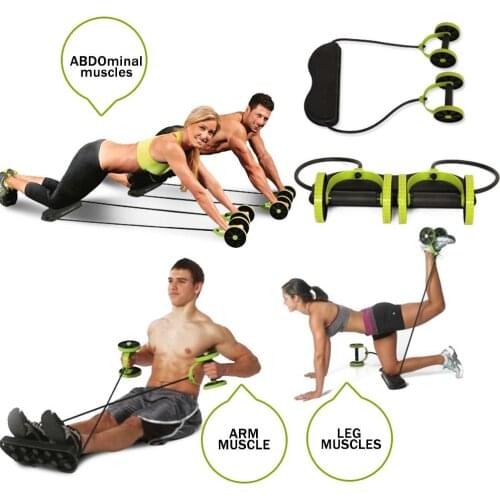 Muscle Wheel Fitness Wheel Roller Mute Drawstring Multi-function Slimming Abdominal Device Abdominal Wheel Home Abdominal