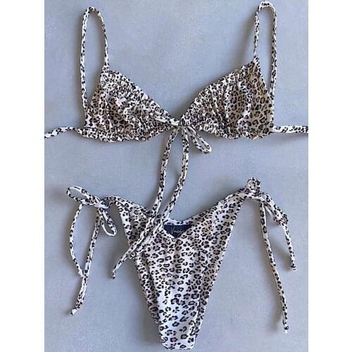 Sexy Bikini Swimsuit 2020 Micro Thong Bikini Set Bandage Beachwear Swimming for Women Swimwear for Girls Bathing Suits 14 color