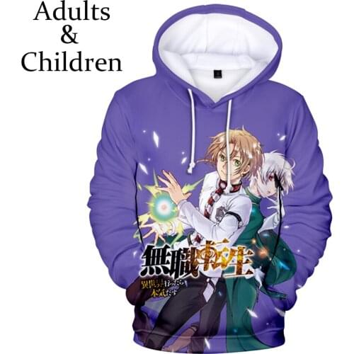 Aikooki Popular Fashion Cartoon mushoku tensei 3D Hoodies Men women Casual Kids Streetwear Hip Hop Harajuku boys girls pullovers
