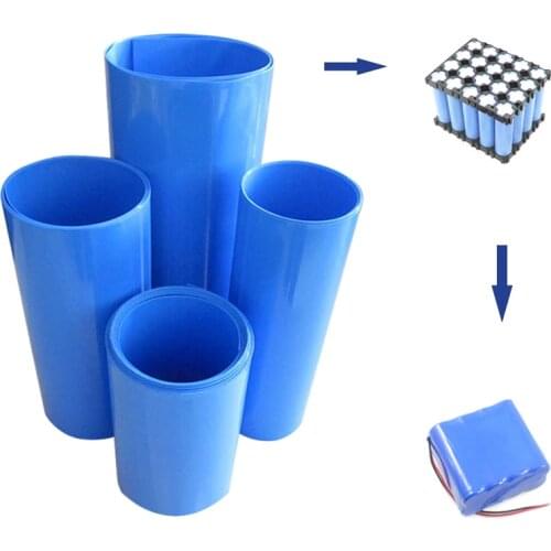 RDD 1KG PVC Heat Shrink Tube Blue Shrinkable Cable Sleeve For 18650 Lithium Battery Pack Insulating Sleeve Shrink Tube Many Size