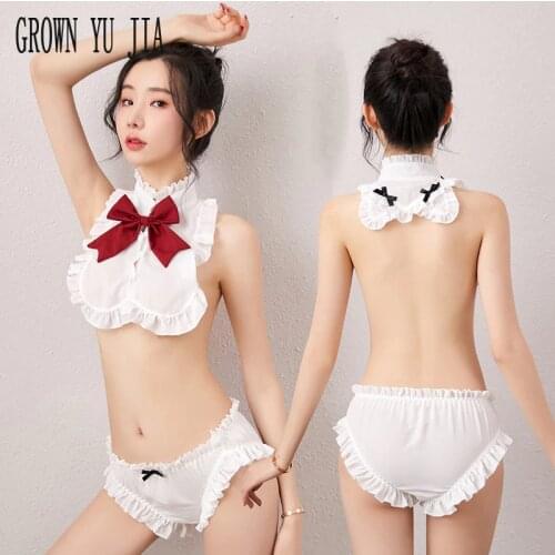 Sexy School Uniform Erotic Cosplay Costume Backless Student Uniform Knickers Set Porno Role Play Japanese Girls Naughty Lingerie