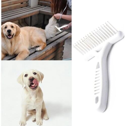 Pet Dog Brush Short Long Thick Hair Fur Shedding Remove Cat Groom Rake Brush Comb Dog Puppy Grooming Brush Clean Tool