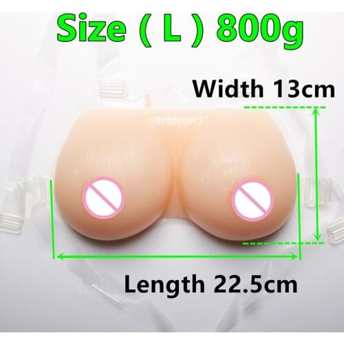C Cup silicone breast Conjoined CD drag breast 800 g type Beige water droplets transsexuals false chest false Mimi