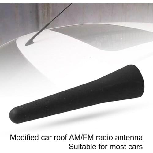 Universal Car Antenna AM/FM Input 2.5Inch Small Short Radio Signals Car Aerial for Vehicles Fit M6x15mm M6xM5x15mm