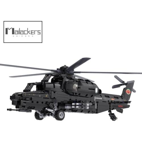 Mailackers High-Tech Military War Z-10 RC Helicopter Assembling Building Blocks With Remote Control Model Childrens Toys