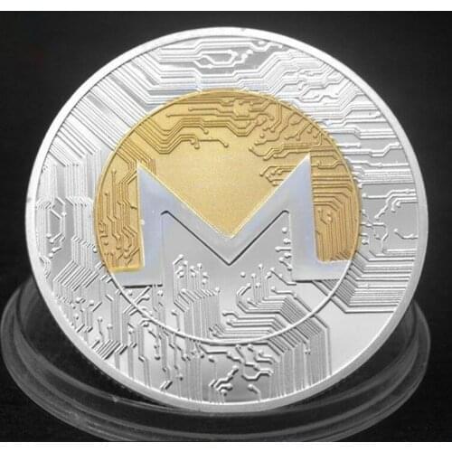 MONERO Coin Embossed Two-color Commemorative Coin Metal Badge Gift Challenge Coin