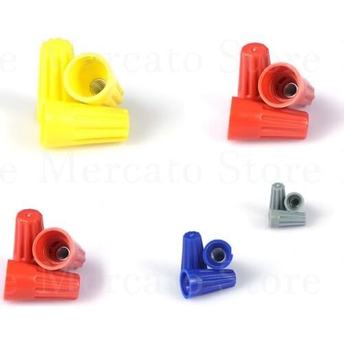 10pcs/20pcs Fast Connector Spring Cap Crimp End Terminal AWG24-7 Insulated Electrical Insert Splice Rotating Wire Connection