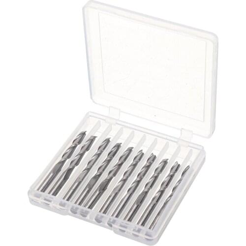 High Quality 10pcs/lot CNC Router Bits Woodworking Milling Cutter Two Flute Spiral Router Carbide End Mill Cutter Tools 3.175mm