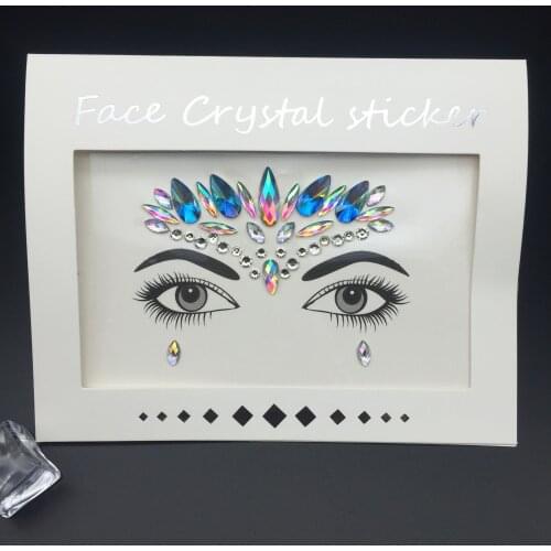 2020 Women Tattoo Diamond Makeup Eyeliner Eyeshadow Face Sticker Jewel Eyes Makeup Crystal Eyes Sticker 2019 Fashion