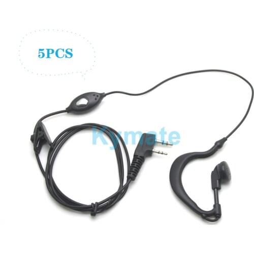5pcs Baofeng UV-5R Headset Ham Radio Earphone Walkie Talkie Woki Toki Headphone PTT B5 B6 Uv-6r 5r F8+ Wln Kd-c1 K Port Earpiece