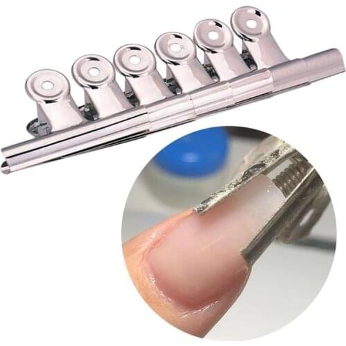 6Pcs/set Russian C Curve Nail Pinching Tool Stainless Clips Pincher Accessories Acrylic Steel Nail Dropshiping Manicure