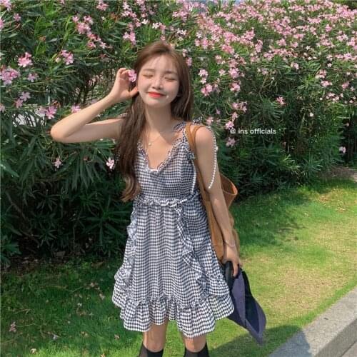 Летние платья в клетку AIWOTWOTONG China At AliExpress