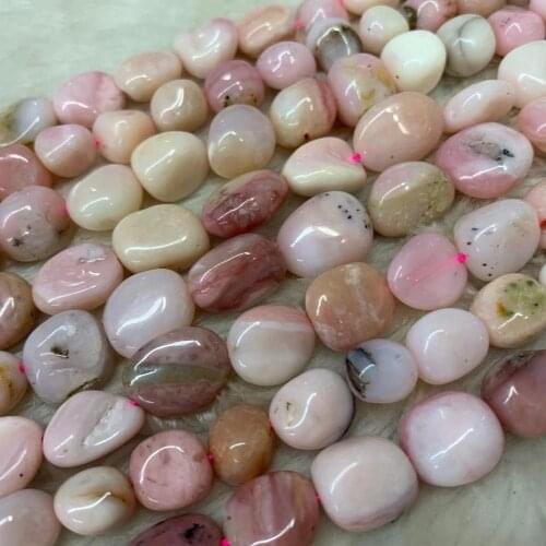 8-10mm freeform pink opal beads natural stone beads DIY loose beads for jewelry making strand 15 inches wholesale