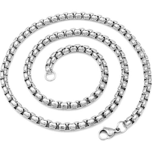 CHIMDOU Customed Chain For Men Polishing Stainless Steel Hip Hop Necklace 4mm Wide Man Jewelry,Dropshipping