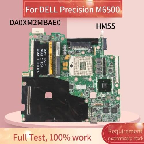CN-0GNN2M 0GNN2M Laptop motherboard For DELL Precision M6500 Notebook Mainboard DA0XM2MBAE0 PM55 DDR3