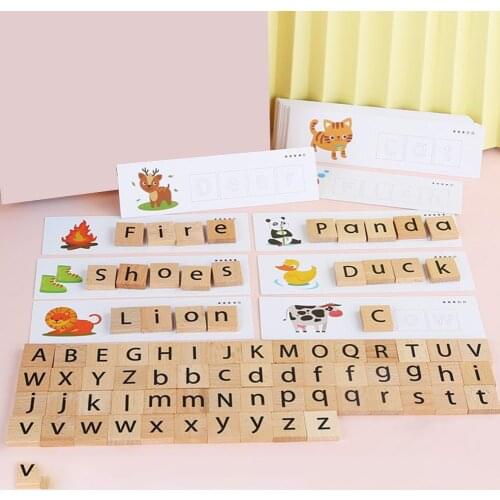 Children Letter Matching Spelling Word Game Hand-Eye Coordination Education Toys