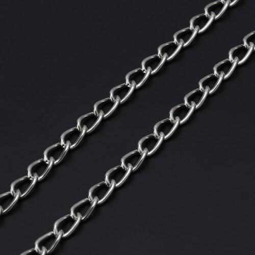 Long Metal Wallet Chain Leash Pant Jean Keychain Ring Clip Mens Hip Hop Jewelry R58E