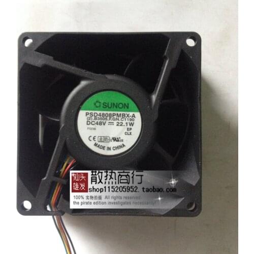 For sunon 8cm 8038 48V 22.1W PSD4808PMBX-A High-Speed 4-Wire PWM Fan