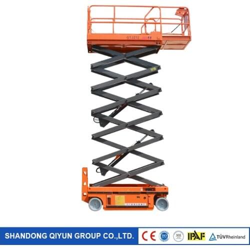 Qiyun F2B 10m Hydraulic Platform Lift Electric Self Propelled Scissor Lift Platform With CE ISO Certificat OEM ODM