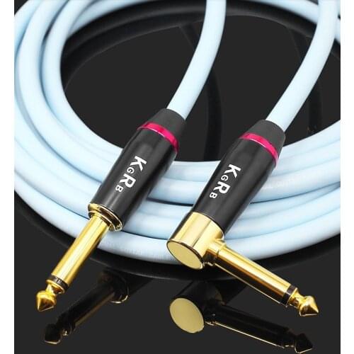 Cable de guitarra eléctrica línea de conexión instrumento bajo teclado tambor cobre puro reducción de ruido escudo