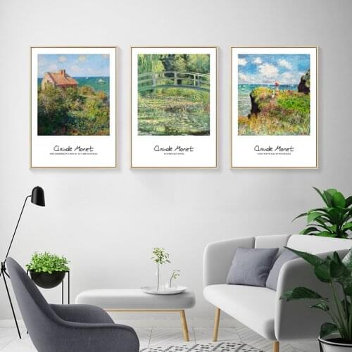 Famous Artists Oil Painting Poster And Prints Living Room Decor Landscape Canvas Printings Wall Picture For Living Room Decor