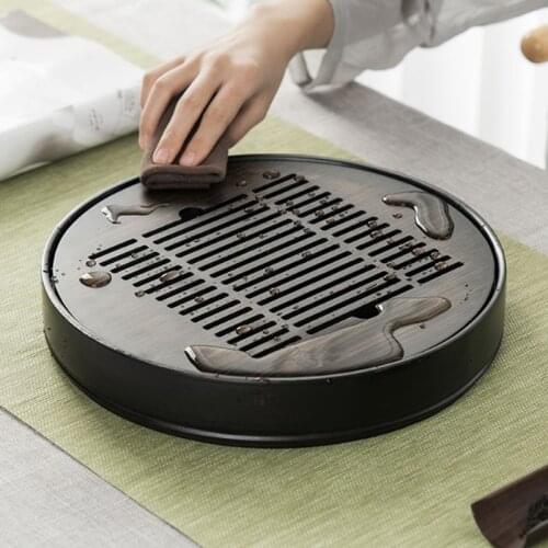 Round Bamboo Tea Tray High Quality Chinese Tea Table Tea Tray Household Dry Brewing Tray Kung Fu Tea Set Dry Brewing Table