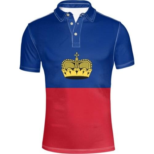 LIECHTENSTEIN youth free custom made name number lie Polo shirt nation flag li german clerk country print photo stone clothes