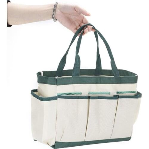 Multifunctional Garden Tool Bag Hand Tool Storage Basket Foldable Oxford Cloth Tote Bag Gardening Organizer