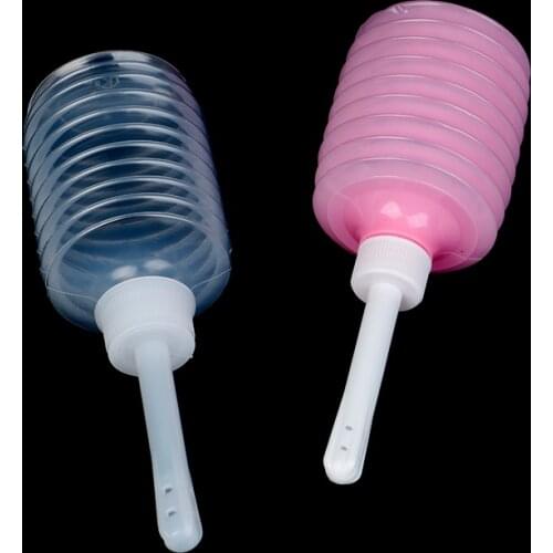 Reusable Vaginal Irrigator Anal Douche Feminine Hygiene Enema Cleaner PVC Rectal Syringe Medical Grade Retractable Vagina