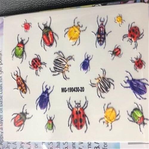 Cubic 6d Water Slide Nail Stickers Inserts Fashion High Qaulity Nail Decals Nail Art Nail Decoration