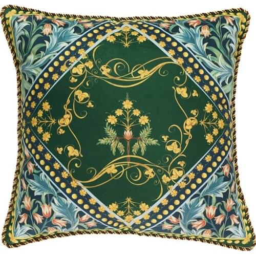 Nordic Throw Pillow Covers Set of 2 Rolling Grass Pattern Vintage Velvet Accent Decor Sofa Couch Bed Cushion Luxury Pillowcase