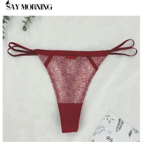 SAY MORNING Sexy Lace G-string Ladies Panties Lingerie Underwear Pants Thong Female Intimate Ladies Low-Rise Underpants