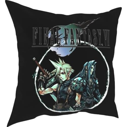 Cloud & Sephiroth Platz Kissenbezüge Polyester Auto Final Fantasy VII Video Spiel Kissen Fall Kühlen Dekorative Kissen 45*45cm