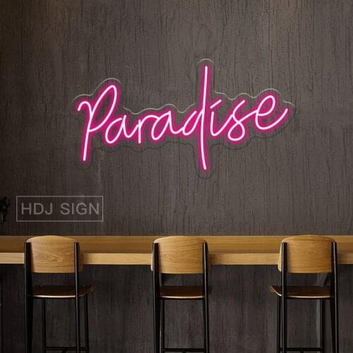 Paradise LED Neon Lights Provide Artistic Wall Lights For Beer Bar Club Bedroom Glass Windows Hotel Bar Cafe Beach Party Gifts